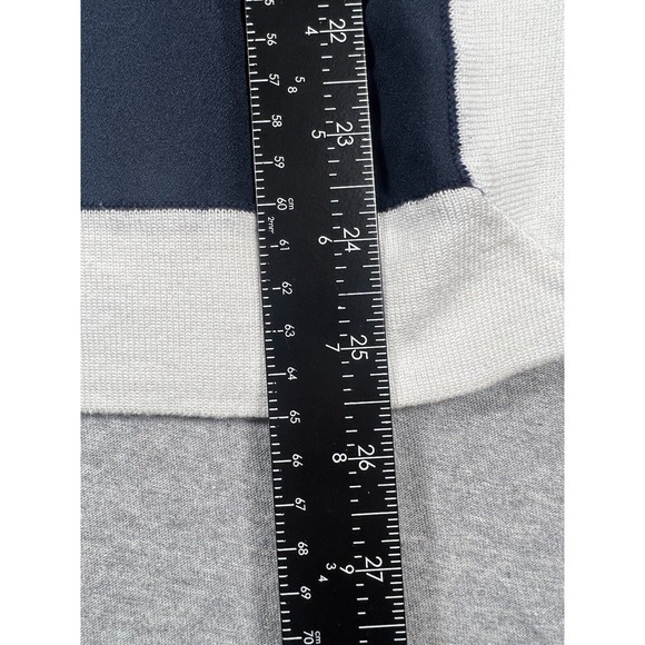 346”Brooks Brothers Navy White Crewneck Thin Sweater size medium‎ womens - Picture 7 of 8